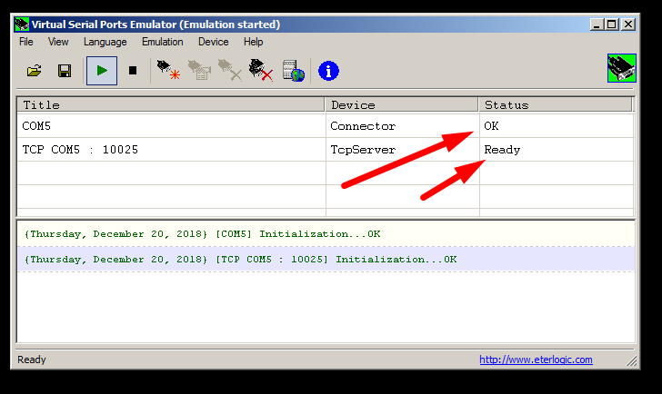 Emulator ports